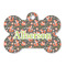 Fox Trail Floral Bone Shaped Dog ID Tag (Personalized)