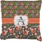 Fox Trail Floral Faux-Linen Throw Pillow 20" (Personalized)