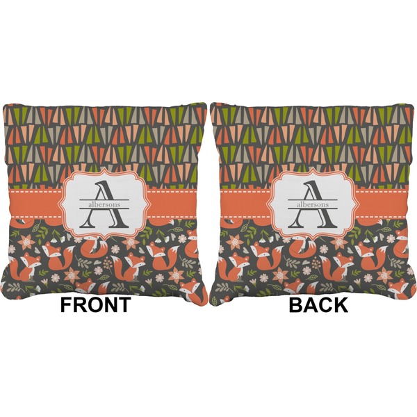 Fox Trail Floral Burlap Pillow Approval