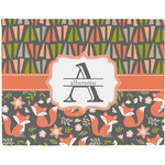 Fox Trail Floral Woven Fabric Placemat - Twill w/ Name and Initial