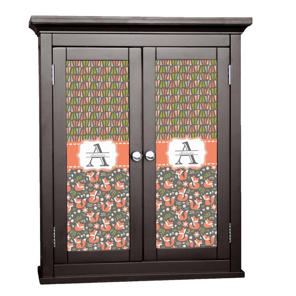 Custom Fox Trail Floral Cabinet Decal - Large (Personalized)