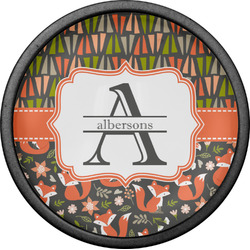 Fox Trail Floral Cabinet Knob (Black) (Personalized)