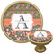 Fox Trail Floral Cabinet Knob - Gold (Personalized)