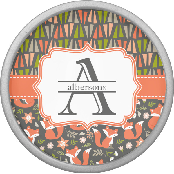 Fox Trail Floral Cabinet Knob - Nickel - Front