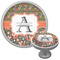 Fox Trail Floral Cabinet Knob (Silver) (Personalized)