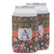 Fox Trail Floral Can Cooler (12 oz) w/ Name and Initial