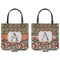 Fox Trail Floral Canvas Tote - Front and Back