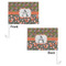 Fox Trail Floral Car Flag - 11" x 8" - Front & Back View