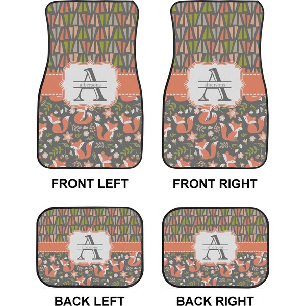 Fox Trail Floral Car Floor Mats Set (2F + 2B)