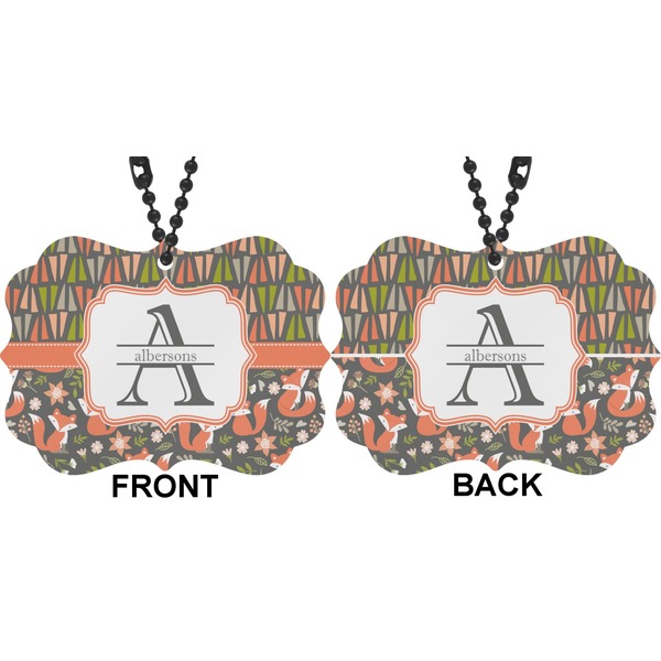 Fox Trail Floral Car Ornament (Approval)