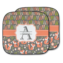 Fox Trail Floral Car Sun Shade - Two Piece (Personalized)