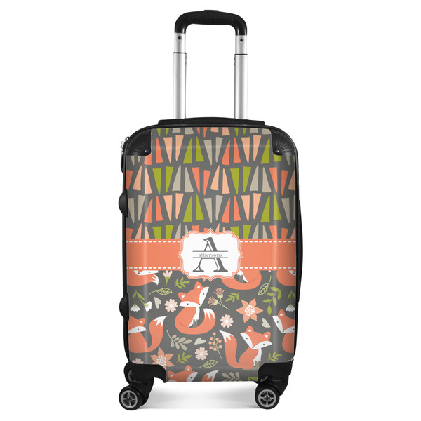 Custom Fox Trail Floral Suitcase (Personalized)