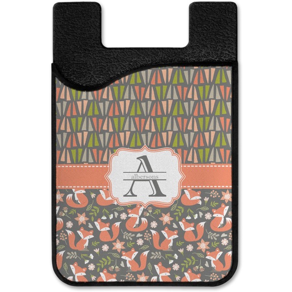 Fox Trail Floral Cell Phone Credit Card Holder