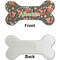 Fox Trail Floral Ceramic Flat Ornament - Bone Front & Back Single Print (APPROVAL)