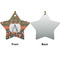 Fox Trail Floral Ceramic Flat Ornament - Star Front & Back (APPROVAL)