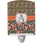 Fox Trail Floral Ceramic Night Light (Personalized)