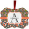 Fox Trail Floral Christmas Ornament (Front View)