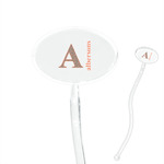 Fox Trail Floral 7" Oval Plastic Stir Sticks - Clear (Personalized)