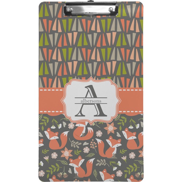 Custom Fox Trail Floral Clipboard (Legal Size) (Personalized)