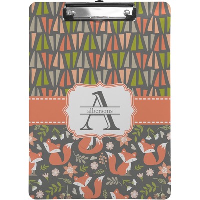 Fox Trail Floral Clipboard (Personalized)