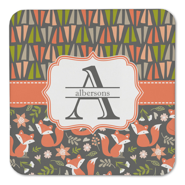 Fox Trail Floral Coaster Set - FRONT (one)