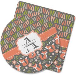Fox Trail Floral Rubber Backed Coaster (Personalized)