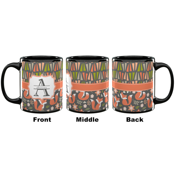 Fox Trail Floral Coffee Mug - 11 oz - Black APPROVAL