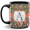 Fox Trail Floral 11 Oz Coffee Mug - Black (Personalized)