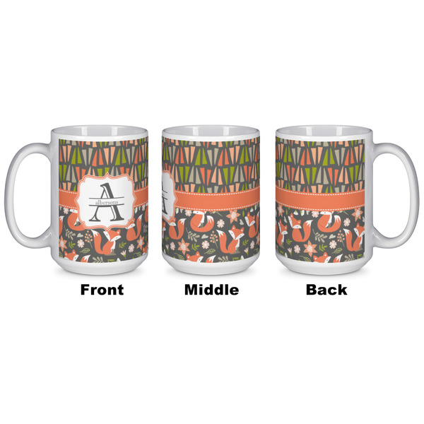 Fox Trail Floral Coffee Mug - 15 oz - White APPROVAL