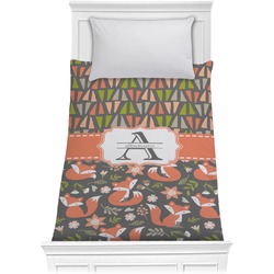 Fox Trail Floral Comforter - Twin (Personalized)