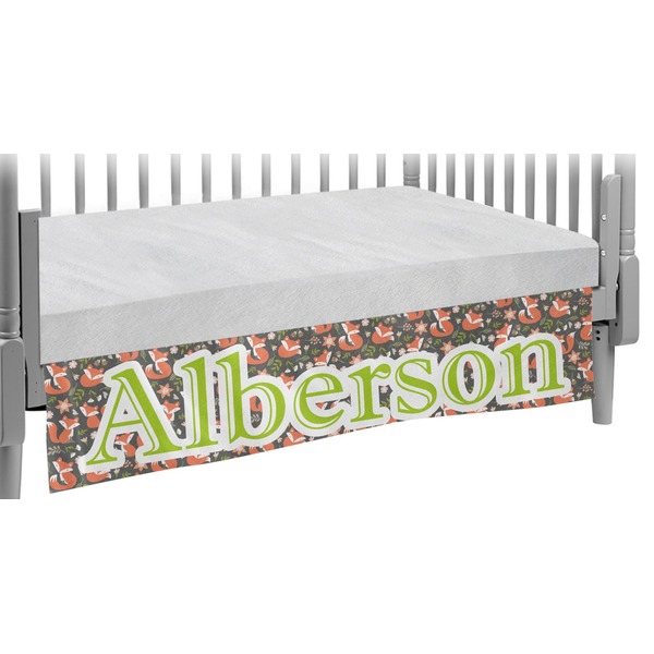 Custom Fox Trail Floral Crib Skirt (Personalized)