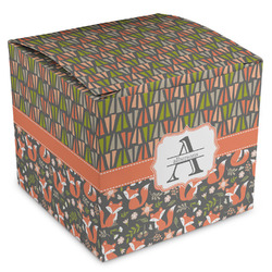 Fox Trail Floral Cube Favor Gift Boxes (Personalized)