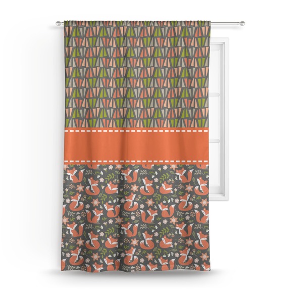 Custom Fox Trail Floral Curtain - 50"x84" Panel