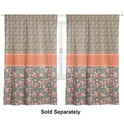 Fox Trail Floral Curtain Panel - Custom Size