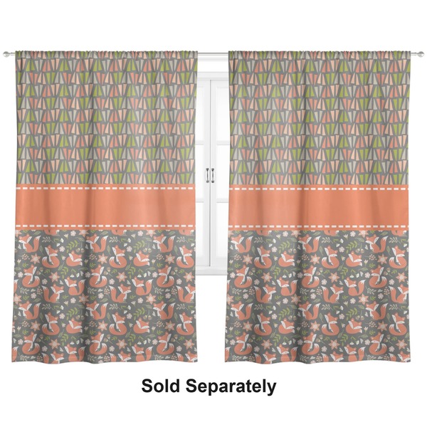 Custom Fox Trail Floral Curtain Panel - Custom Size
