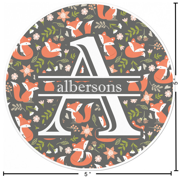 Fox Trail Floral Custom Shape Iron On Patches - L - APPROVAL