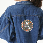 Fox Trail Floral Twill Iron On Patch - Custom Shape - X-Large (Personalized)