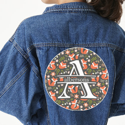 Fox Trail Floral Twill Iron On Patch - Custom Shape - 3XL - Set of 4 (Personalized)