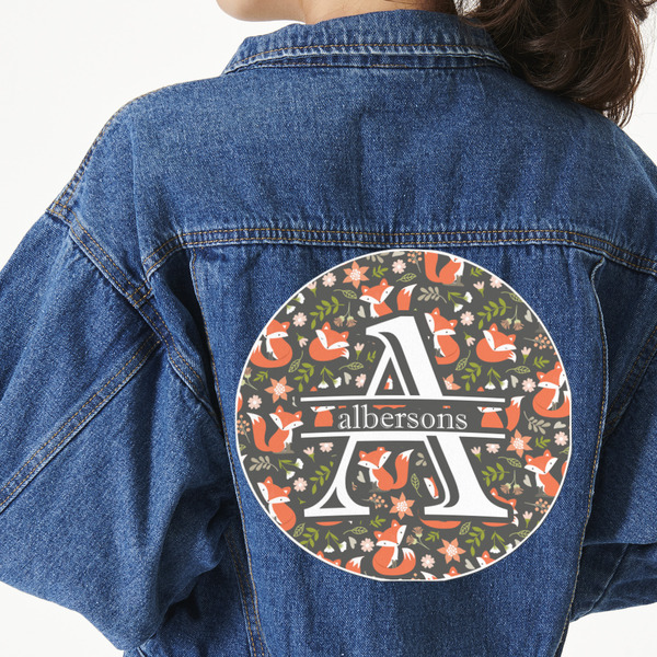 Custom Fox Trail Floral Twill Iron On Patch - Custom Shape - 3XL (Personalized)