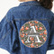Fox Trail Floral Twill Iron On Patch - Custom Shape - 3XL (Personalized)