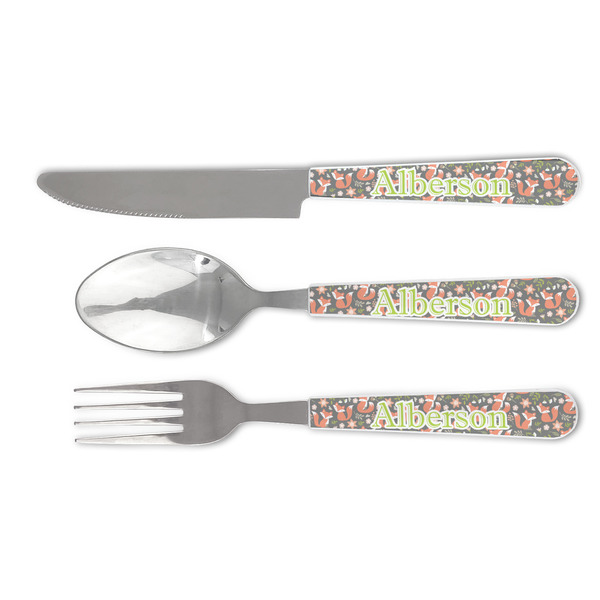 Custom Fox Trail Floral Cutlery Set (Personalized)