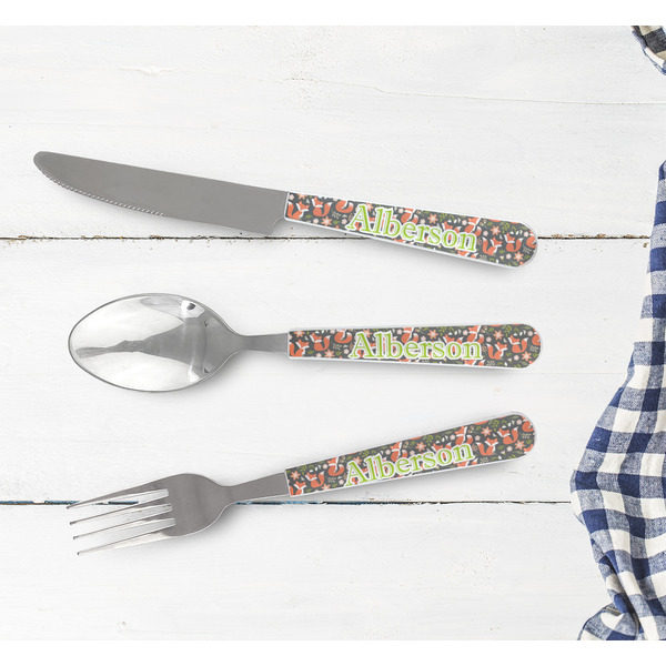 Fox Trail Floral Cutlery Set - w/ PLATE