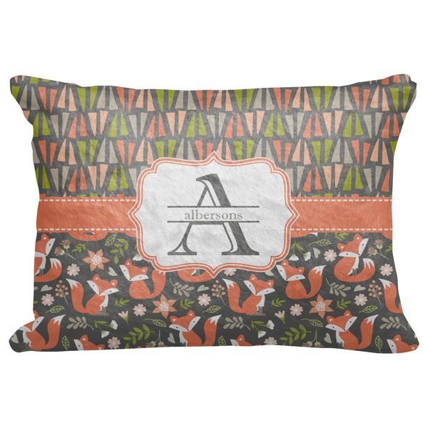 Custom Fox Trail Floral Decorative Baby Pillowcase - 16"x12" (Personalized)