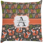 Fox Trail Floral Decorative Pillow Case (Personalized)