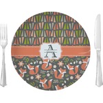 Fox Trail Floral 10" Glass Lunch / Dinner Plates - Single or Set (Personalized)