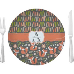 Fox Trail Floral 10" Glass Lunch / Dinner Plates - Single or Set (Personalized)