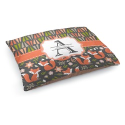 Fox Trail Floral Dog Bed - Medium w/ Name and Initial