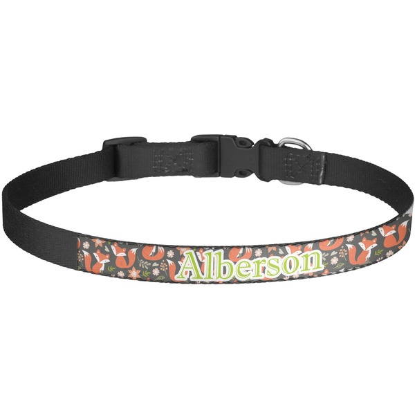 Custom Fox Trail Floral Dog Collar - Large (Personalized)