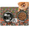 Fox Trail Floral Dog Food Mat - Small w/ Name and Initial