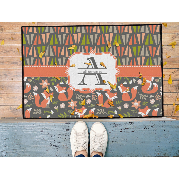 Fox Trail Floral Door Mat - LIFESTYLE (Med)